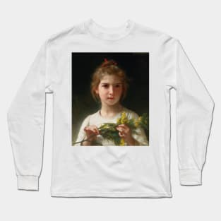 Mimosa by William-Adolphe Bouguereau Long Sleeve T-Shirt